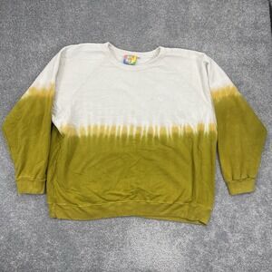 Big Bud Sweater Adult 4XL Green Tie Dye Crew Neck Made In USA
